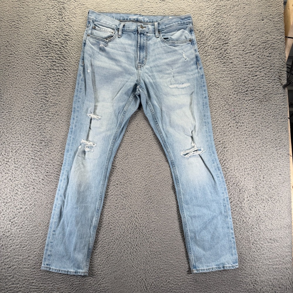 Old Navy Built-In Flex Jeans Mens 34x32 Blue Cotton Denim Straight Slim Stretch